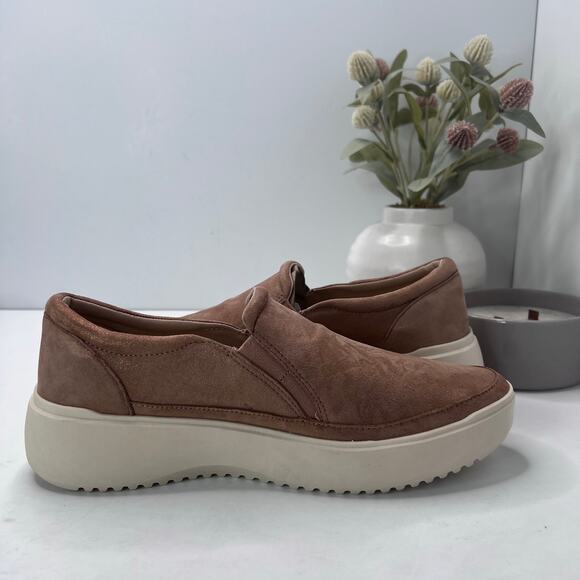 Vionic Kearny Platform Leather Slip-On Sneaker Loafer Tan Women 10M - Picture 7 of 10